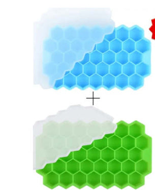 Honeycomb silicone ice tray