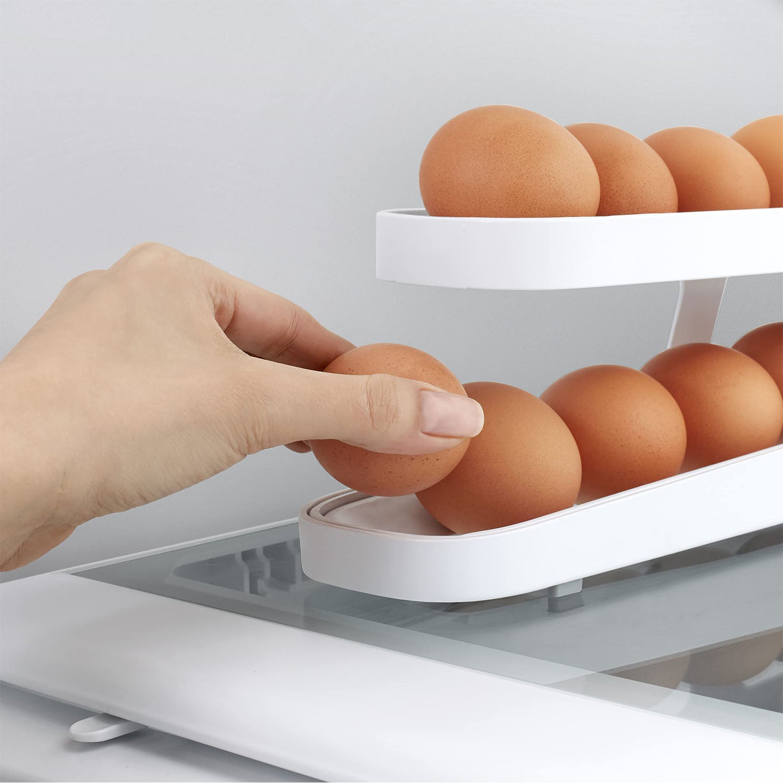 Scrolling Egg Rack