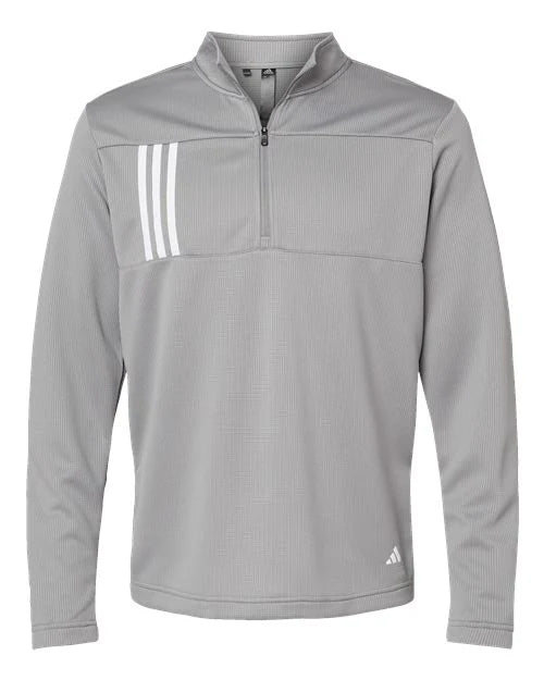 Adidas 3-Stripes Double Knit Quarter-Zip Pullover
