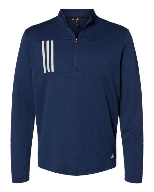 Adidas 3-Stripes Double Knit Quarter-Zip Pullover